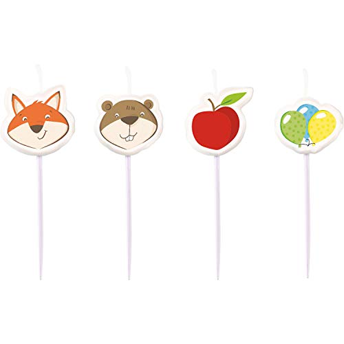 amscan 11012183 9903071 4 Mini-Figurenkerzen Fuchs und Biber, Mehrfarbig amscan 11012183 9903071 4 Mini-Figurenkerzen Fuchs und Biber, Mehrfarbig von amscan