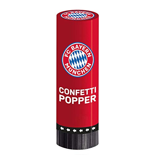 Amscan 9906519 - FC Bayern München Konfetti-Popper, 2 Stück, Größe 4,4 x 15,2 cm, Fanclub, Fußball-Mottoparty von amscan
