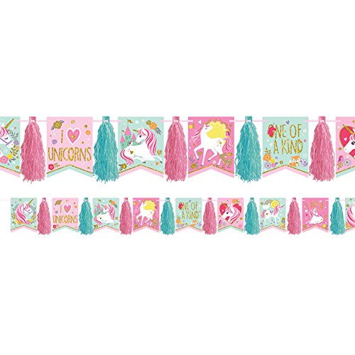 amscan 221929 Magische Einhorn-Quasten-Girlande, 3,04 m, 1 Stück, Rose amscan 221929 Magische Einhorn-Quasten-Girlande, 3,04 m, 1 Stück, Rose von amscan