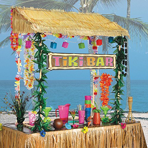 (CC - Check parts) (PKT20) Table Top Tiki Bar Hut (52in x 53in x 23in) von amscan