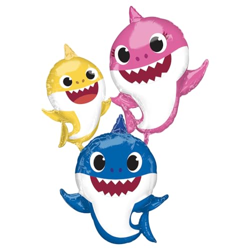 amscan 4076475 AirWalker Baby Shark Folienballon P93 verpackt 91 cm x 167 cm von amscan