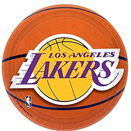 amscan 543627 Los Angeles Lakers NBA Collection Dessertteller, 24 Stück von amscan