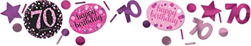 Amscan 9901744 - Konfetti 70 Sparkling Celebration Pink Folie / Papier 34 g, Streudeko von amscan