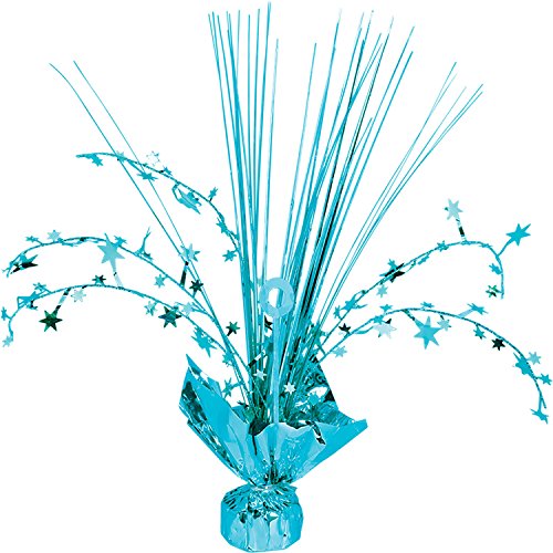 amscan 9901986 – Karibikblau Folienspray Tafelaufsatz & Ballongewicht – 30 cm von amscan