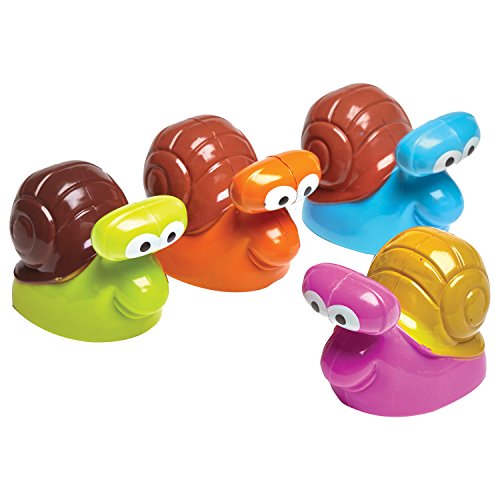 amscan 9902058 Racing Snail Toy Party Favor - 4 Pcs. Rennschnecken-Spielzeug, Partygeschenk, 4, Mehrfarbig, 1 Stück von amscan