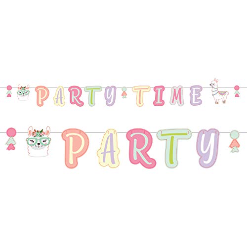 Llama "PARTY TIME" Banner 2.4m von amscan