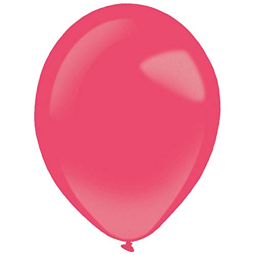 Amscan 9905397 - Latexballons Metallic Apple Red, 50 Stück, Durchmesser circa 27,5 cm, Luftballons von amscan