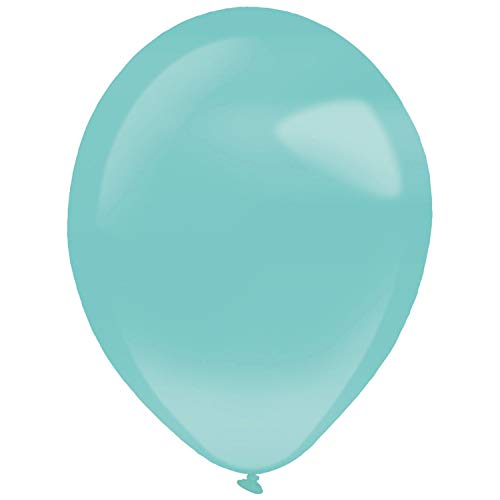 Amscan 9905476 - Latexballons Decorator Pearl, blau, 50 Stück, 35 cm / 14, Luftballon von amscan