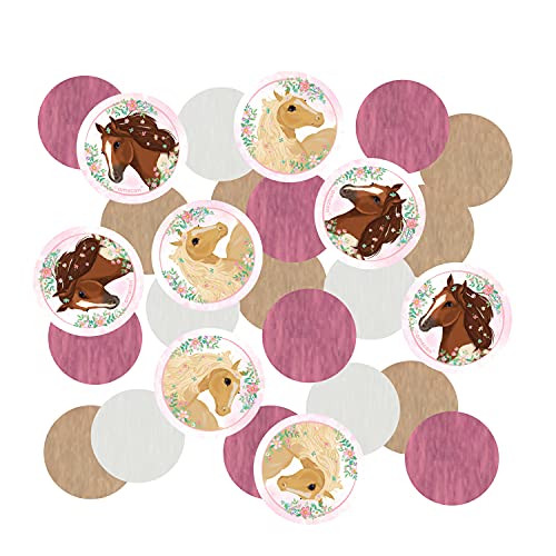 Amscan 9909879 - Konfetti Pferd, 14 Gramm, Streudeko aus Papier, Tisch-Dekoration, Kinder-Geburtstag, Karneval, Motto-Party, 5 x 110 x 155 millimetres von amscan