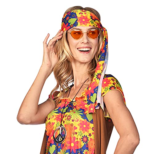 Hippie Heart Glasses Orange von amscan