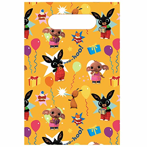 amscan 9911888 – Offiziell lizenzierte Bing Papier-Geschenktüten (8 Stück) Partyzubehör von amscan