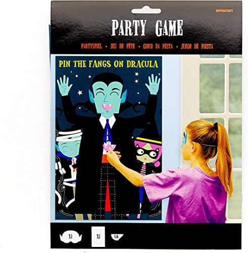 amscan 9912221 - Pin The Fangs on The Vampir Kids Halloween Party Spiel von amscan