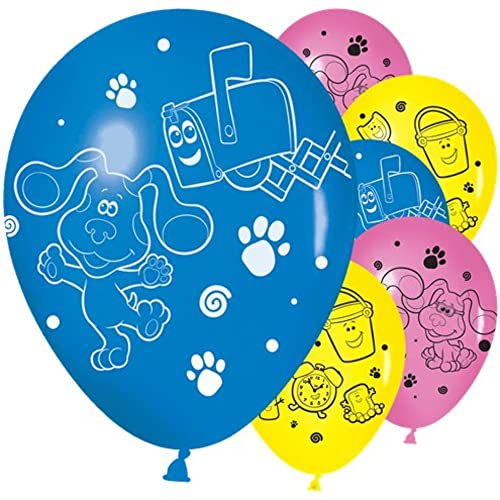 Amscan 9913275 – Nickelodeon Blues Clues Geburtstagsfeier, 27,9 cm, Latex-Luftballons – 6 Stück von amscan