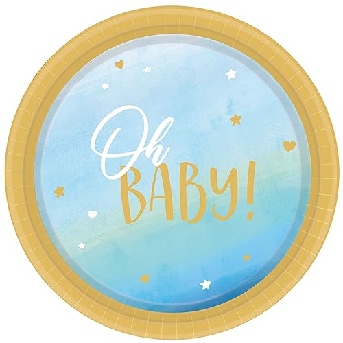 amscan 8 Teller Oh Baby Boy rund Papier 23 cm amscan 8 Teller Oh Baby Boy rund Papier 23 cm von amscan