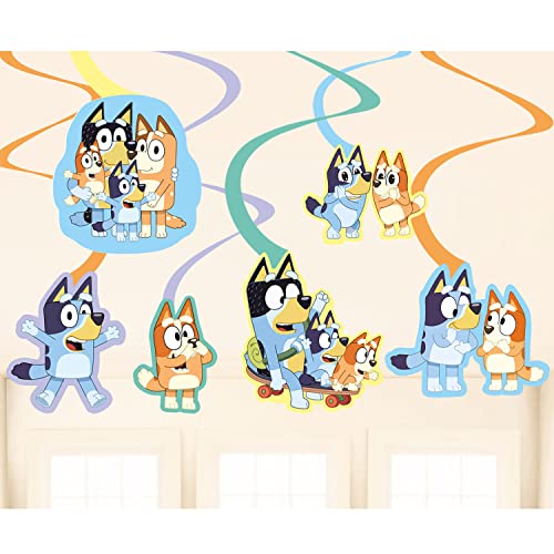 Bluey Swirl Decorations von amscan