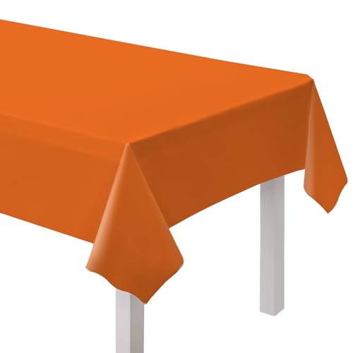 amscan 9915405-204 Kunststoff-Tischdecke, Orange, Einfarbig von amscan