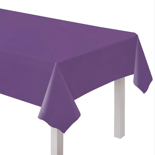 amscan 9915405-213 Violette Kunststoff-Tischdecke, Einfarbig von amscan