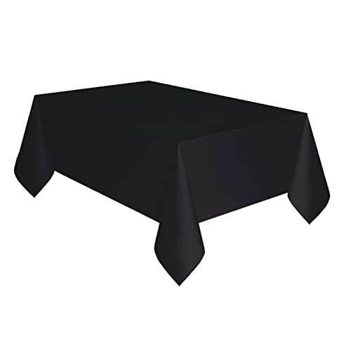 amscan 9915405-216 Schwarze Kunststoff-Tischdecke, Einfarbig von amscan