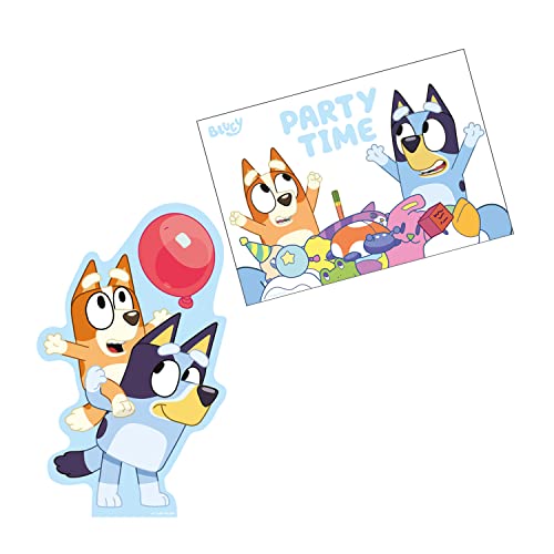 8Pk Bluey Diecut Invitations & Envelopes 8Pk Bluey Diecut Invitations & Envelopes von amscan