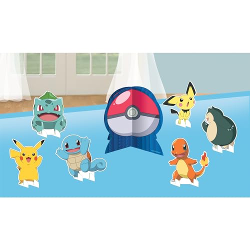 amscan 9917124 Offiziell lizenzierte Pokémon-Tischdekoration für Kindergeburtstage, 7 Stück, Mehrfarbig amscan 9917124 Offiziell lizenzierte Pokémon-Tischdekoration für Kindergeburtstage, 7 Stück, Mehrfarbig von amscan