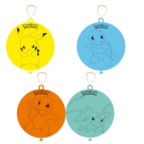 amscan 9917129 Offiziell lizenzierte Pokémon-Luftballons für Kindergeburtstage, 40,6 cm, 4 Stück, Mehrfarbig von amscan