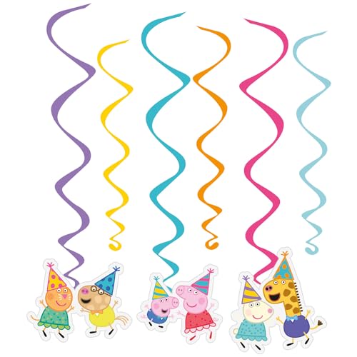 amscan 9918348 Peppa Pig Hängedekoration für Geburtstagspartys, 6 Stück, 6er-Pack amscan 9918348 Peppa Pig Hängedekoration für Geburtstagspartys, 6 Stück, 6er-Pack von amscan