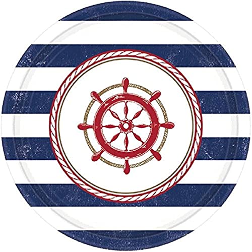 amscan Anchors Aweigh Partyteller, 17,8 cm, 8 Stück amscan Anchors Aweigh Partyteller, 17,8 cm, 8 Stück von amscan