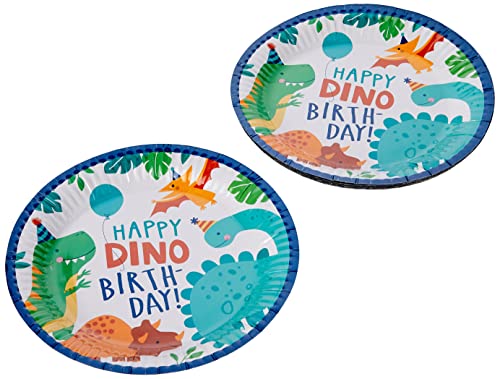 amscan Dino-Mite Pappteller, 23 cm, 8 Stück amscan Dino-Mite Pappteller, 23 cm, 8 Stück von amscan