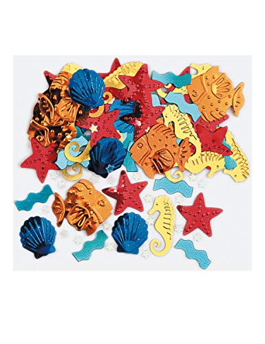 Sea Life Embossed Metallic Mix Confetti 14g von amscan