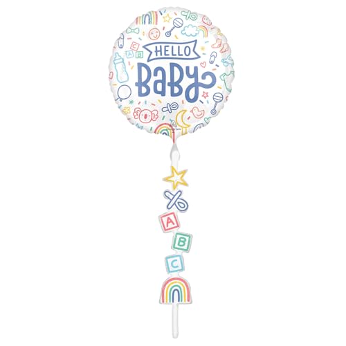 amscan Jumbo Tail Airwalker Hello Baby | P70 Babyparty Dekoration für Jungs amscan Jumbo Tail Airwalker Hello Baby | P70 Babyparty Dekoration für Jungs von amscan