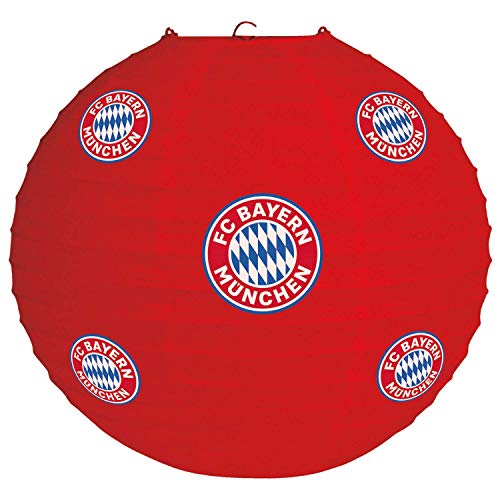 Amscan 9906517 - FC Bayern München Lampion, 1 Stück, Größe 20 cm, aus Papier, mit Bayernlogo, perfekt als Dekoration für die Fan-Party oder das Fußballfest von amscan