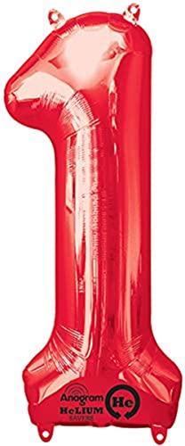 S/SHAPE:1 Red von amscan