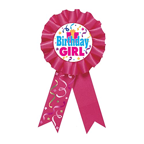 amscan Pinkes Geschenkband zum Geburtstag, 1 Stück, Mehrfarbig, Einheitsgröße von amscan