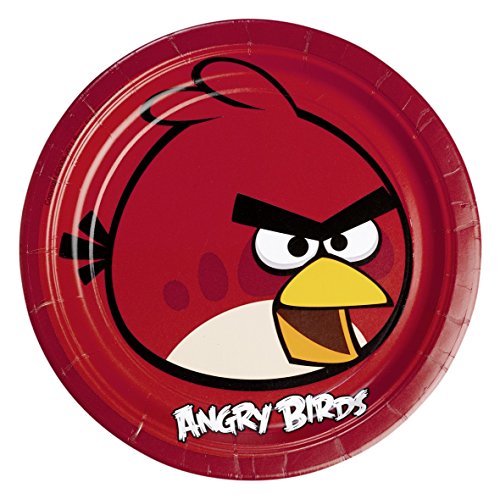 Amscan 552360 Teller Angry Birds, rot, 23cm von amscan