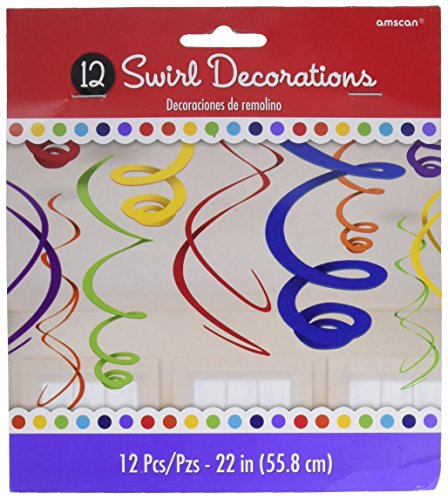Swirl Deco 22 in Rainbow 12 CT [enthält 4 Hersteller Retail Einheit (S) Pro Amazon kombiniert Paket Verkaufseinheit] – SKU # 67056.90 von amscan