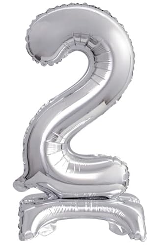 amscan folienballon Nummer 2 stehend 38 cm Silber amscan folienballon Nummer 2 stehend 38 cm Silber von amscan