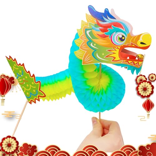 Papierdrachenpuppen, Silvester Drache Seidenpapier, chinesisches Drachenland-Modell, Mondpapier-Drachen-Requisiten, chinesischer Papierdrache Festlich für Festival Papierdrachenpuppen, Silvester Drache Seidenpapier, chinesisches Drachenland-Modell, Mondpapier-Drachen-Requisiten, chinesischer Papierdrache Festlich für Festival von amyko