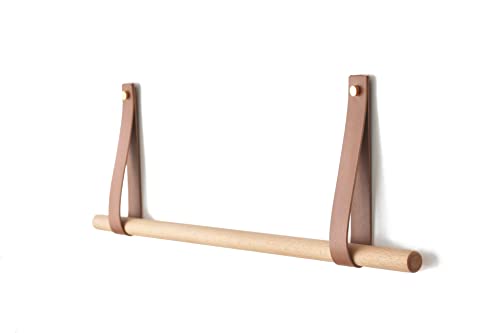 anaan Bridge Design Kleiderstange hängend mit Lederband Garderobenstange Holz Kleidergestell Wand Wandgarderobe Handtuchhalter Hängeleiste Wandmontage 60cm anaan Bridge Design Kleiderstange hängend mit Lederband Garderobenstange Holz Kleidergestell Wand Wandgarderobe Handtuchhalter Hängeleiste Wandmontage 60cm von anaan