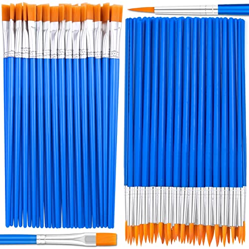 Anezus Kleine Pinsel, 50 Stück, flache Spitze, Pinsel mit runden Acryl-Pinseln, Bastelpinsel für Kinder, Klassenzimmer, Acryl, Aquarell, Leinwand, Gesichtsbemalung, Ausbesserung Anezus Kleine Pinsel, 50 Stück, flache Spitze, Pinsel mit runden Acryl-Pinseln, Bastelpinsel für Kinder, Klassenzimmer, Acryl, Aquarell, Leinwand, Gesichtsbemalung, Ausbesserung von anezus