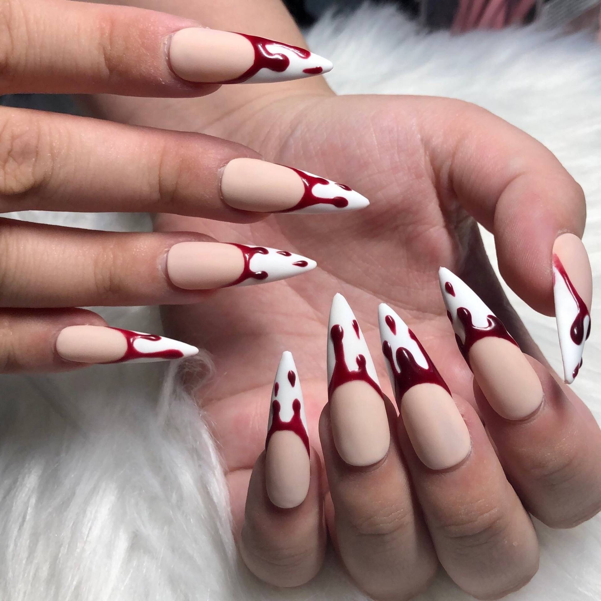 French Tip Blutiger Blutvampir Press On Nails - Geschenk Zum Valentinstag 2025 French Tip Blutiger Blutvampir Press On Nails - Geschenk Zum Valentinstag 2025 von anjsnails