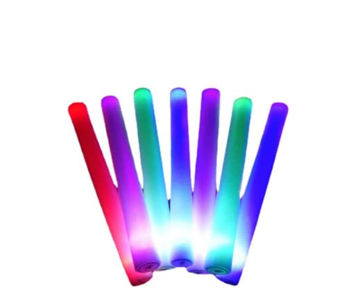 Mehrfarbige LED-blinkende Leuchtschaum-Stäbe für DJ-Geburtstage, Partyzubehör, 5 Stück von ansu