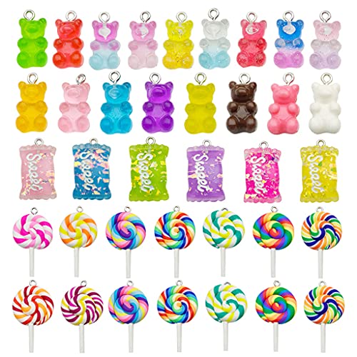 32 Stück personalisierte Anhänger für Schlüsselanhänger, DIY, Lutscher, Dekoration, Bärenschmuck, modische Geschenke für 32 Stück, personalisierte Anhänger, Süßigkeiten, Lutscher, Bär, von antianzhizhuang