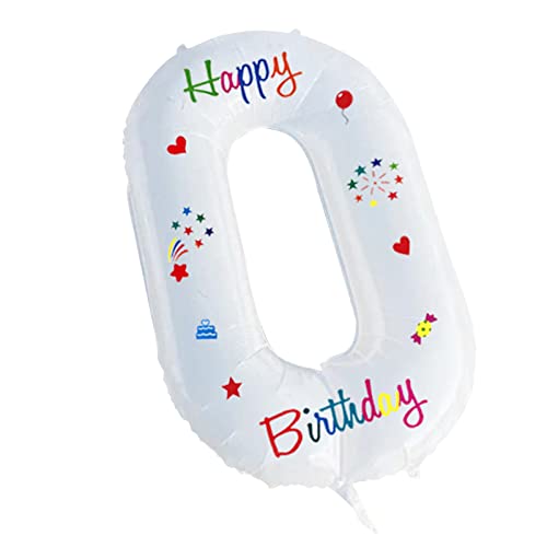 Geburtstagsballon, weiß, Geburtstagsparty, Ballon, Kindergeburtstag, Party-Dekoration, Aluminium-Ballon, große Zahlenballons von antianzhizhuang
