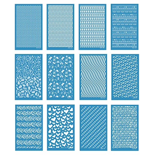 Siebdruck-Schablonen für Ton, geometrischer wiederverwendbarer Siebdruck für DIY-Druck auf Ton und anderem Schmuck, Ton, Siebdruck von antianzhizhuang