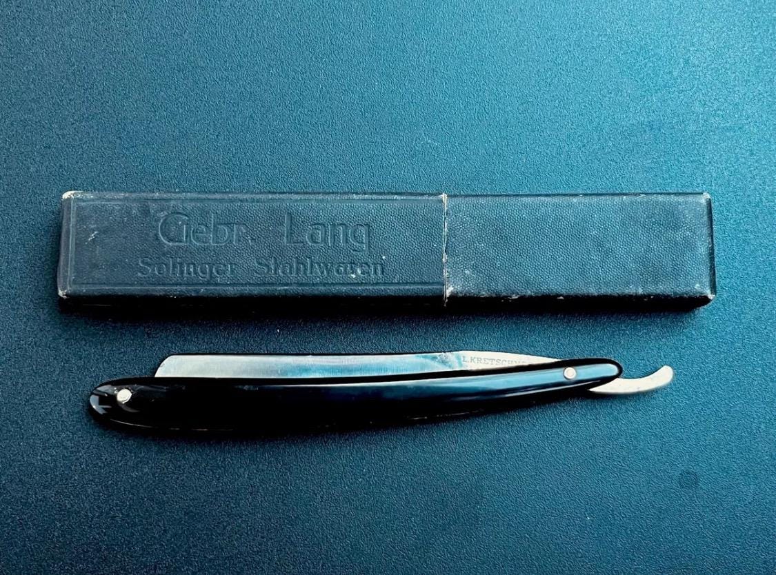 Hugo Rader, Solingen, Antikes Rasiermesser, L.kretschmer Saarbrucken Hugo Rader, Solingen, Antikes Rasiermesser, L.kretschmer Saarbrucken von antiquestoreAlex