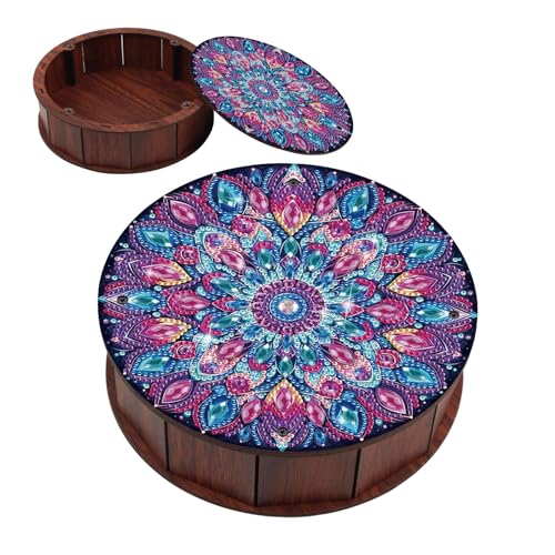 antor DIY Diamond Painting Aufbewahrungsbox - Mandala Design Runde Holz Snack Container mit Deckel - 5D Strass Craft Kit, Perfekt für Boho Dekor, Wohnzimmer, Küche, oder handgemachtes Geschenk antor DIY Diamond Painting Aufbewahrungsbox - Mandala Design Runde Holz Snack Container mit Deckel - 5D Strass Craft Kit, Perfekt für Boho Dekor, Wohnzimmer, Küche, oder handgemachtes Geschenk von antor