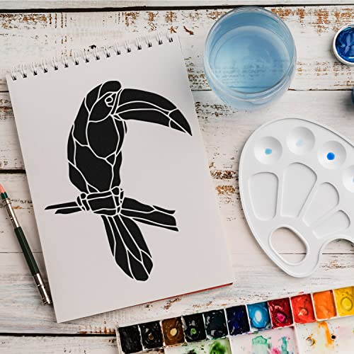 Schablone Papageien Vogel v7 Design Stencil DIY Airbrush Muster Wandgestaltung Sprühschablone 21 x 29 cm Schablone Papageien Vogel v7 Design Stencil DIY Airbrush Muster Wandgestaltung Sprühschablone 21 x 29 cm von anygoods
