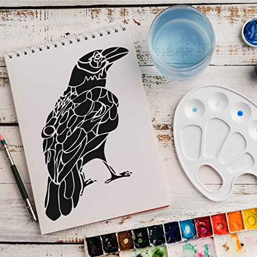 Schablone Rabe Vogel v3 Design Stencil DIY Airbrush Muster Wandgestaltung Sprühschablone 21 x 29 cm Schablone Rabe Vogel v3 Design Stencil DIY Airbrush Muster Wandgestaltung Sprühschablone 21 x 29 cm von anygoods