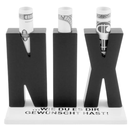 NIX Geschenk, Geldgeschenk zum Geburtstag, Geldgeschenk NIX/3D Buchstaben mit Löchern für Geldscheine, Kein Geschenk Idee,Geldgeschenke Geburtstag,Dankeschön Erzieherin von anyts