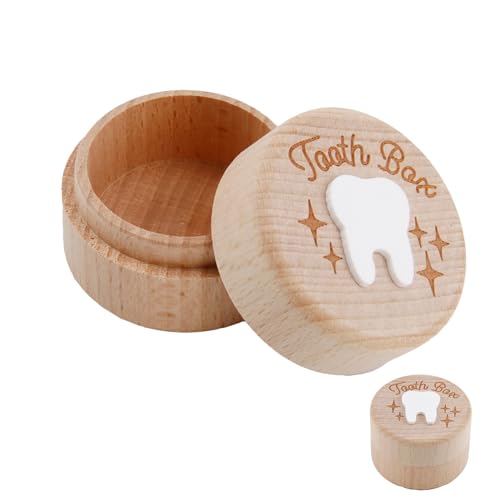 Zahnbox Milchzahndose,Milchzähne-box,Zahndose Milchzähne Jungen/Mädchen, Bedruckt mit 3D-Zahnmuster-milchzahndose, Kreative Tauf- und Geburtstagsgeschenke,Zahnfee Geschenke für frischgebackene Eltern von anyts